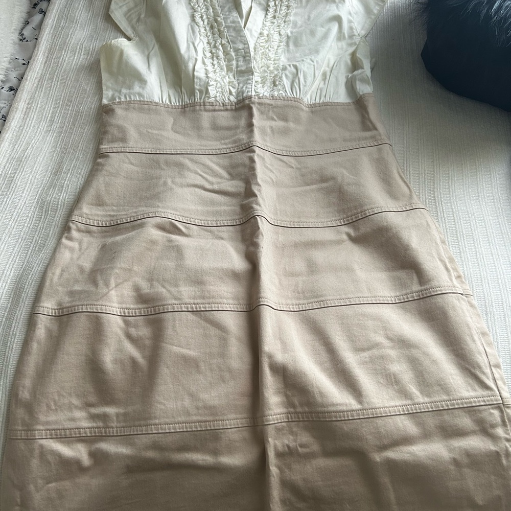 New York & Company Beige Pencil dress